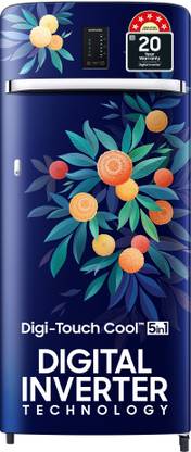 Samsung 215 L Direct Cool Single Door 5 Star Refrigerator  with Digi-Touch Cool Digital Inverter with Display