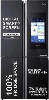 Haier 651 L Frost Free Side by Side Convertible Refrigerator with 100% Convertible Fridge SpaceMulti Air FlowDigital Control Panel360-Degree CoolingMagic Convertible ZoneExpert Inverter 4-Door