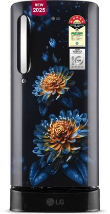 LG 185 L Direct Cool Single Door 5 Star Refrigerator with Base Drawer  with Smart Inverter Compressor, Fast Ice Making
