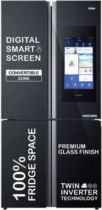 Haier 651 L Frost Free Side by Side Convertible Refrigerator  with 100% Convertible Fridge SpaceMulti Air FlowDigital Control Panel360-Degree CoolingMagic Convertible ZoneExpert Inverter 4-Door