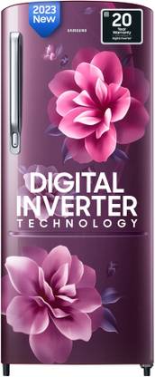 SAMSUNG 183 L Direct Cool Single Door 4 Star Refrigerator with Digital Inverter  (Camellia Purple, RR20C1724CR/HL) at Rs. 15390