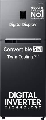 Samsung 363 L Frost Free Double Door 3 Star Convertible Refrigerator  with Digital Inverter, Convertible 5-in-1 and Display