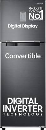 Samsung 256 L Frost Free Double Door 3 Star Convertible Refrigerator  with Digital Inverter and Display