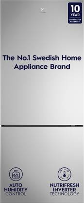 Electrolux 453 L Frost Free Double Door Bottom Mount 1 Star Refrigerator  with Inverter Bottom Freezer UltimateTaste 500,�