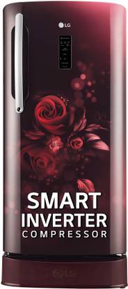 LG 201 L Direct Cool Single Door 5 Star Refrigerator with Base Drawer  with Smart Inverter Compressor & Digital Panel