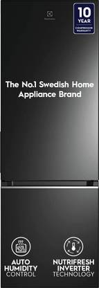 Electrolux 335 L Frost Free Double Door Bottom Mount 1 Star Refrigerator  with Inverter Bottom Freezer UltimateTaste 300,