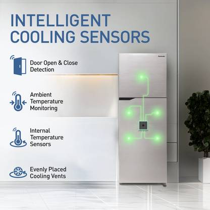 Panasonic 308 L Frost Free Double Door 3 Star Refrigerator  with 6-Stage Smart Inverter Jumbo Vegetable Basket