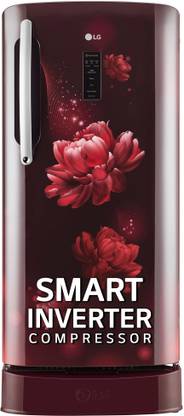 LG 201 L Direct Cool Single Door 5 Star Refrigerator with Base Drawer  with Smart Inverter Compressor & Digital Panel