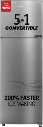 Haier 268 L Frost Free Double Door 2 Star Convertible Refrigerator  with Convertible 5 in 1Turbo Icing
