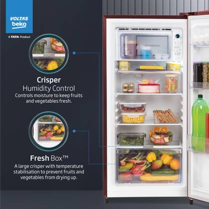 Voltas Beko by A Tata Product 173 L Direct Cool Single Door 2 Star Refrigerator