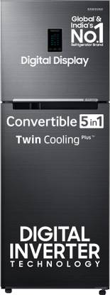 SAMSUNG 301 L Frost Free Double Door 2 Star Convertible Refrigerator  with Digital Inverter, Convertible 5-in-1 and Display