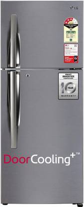 LG 242 L Frost Free Double Door 3 Star Refrigerator with Smart Inverter  (Shiny Steel, GL-I292RPZX) at Rs. 25490