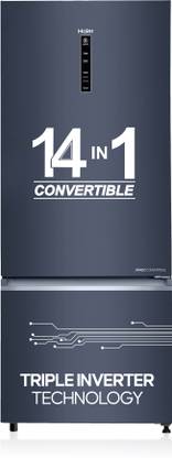 Haier 445 L Frost Free Double Door Bottom Mount 2 Star Convertible Refrigerator  with Convertible 14-in-11 hour IcingDigital Control Panel