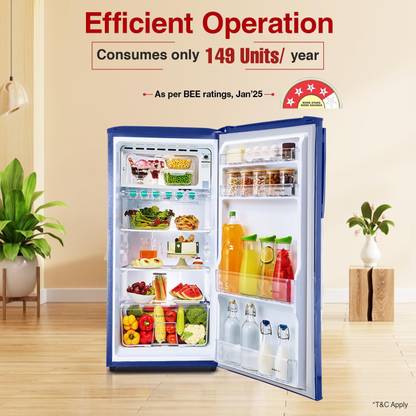 Godrej 180 L Direct Cool Single Door 4 Star Refrigerator with Large Vegetable Tray And 2.25 L Bottle Space