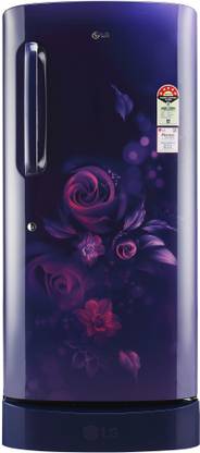 LG 205 L Direct Cool Single Door 3 Star Refrigerator with Base Drawer  with Fast Ice Making