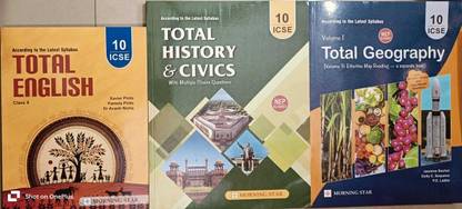 Morning Star ICSE Total English+Total Geography+Total History & Civics For Class 10(A Set Of 3 Books)