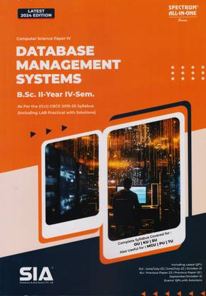 B.Sc II-Year IV-Sem Database Management System (Computer Science Paper-IV) Latest 2024 Edition