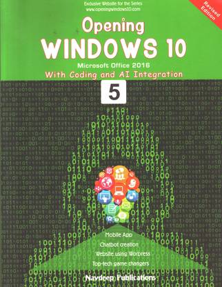 Opening Windows 10 With Coding And Ai Integration For Class 5
