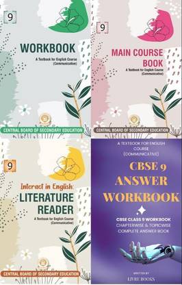 Interact In English Literature Reader,Main Course Book,Workbook Answer Of Workbook For CBSE Class 9 SET OF FOUR BOOK