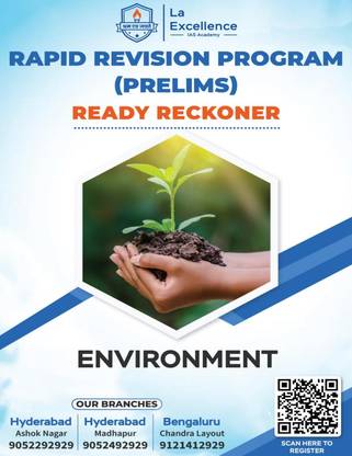 LA EXCELLENCE RAPID Revision Program (Prelims) Ready Reackoner Environment & Ecology Civil Service Preparation Photocopy 2024