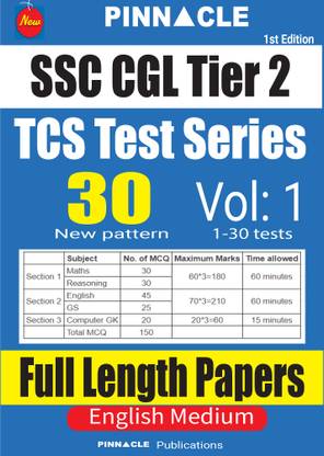 Ssc Cgl Tier 2 TCS Test Series 30 Full-Length Papers Vol 1 With Detailed Explanation English Medium