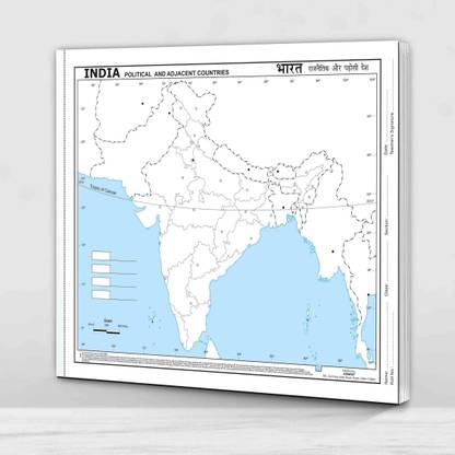BIG - 100 IndiaN POLITICAL OUTLINE MAP FOR SCHOOL|Map Of India: Detailed Political Outline For Classroom Learning