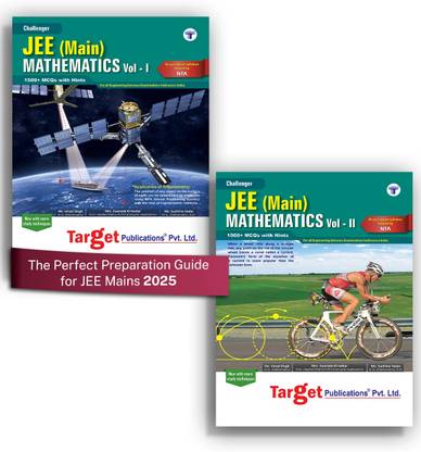 JEE Mains Challenger Mathematics Vol 1 & 2 | Maths Chapterwise MCQs, Previous Year Question Paper 2025 | As Per Latest Syllabus Prescribed By NMC For Engineering | Set 2 Books