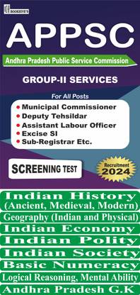 APPSC Group 2 Services Examination 2024 || Screening Test (Set Of 8 Books) Andhra Pradesh Public Service Commission