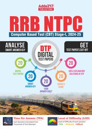 RRB NTPC Computer Based Test (CBT) Stage - I 2024-25 | 20 Digital Test Papers With Smart Answer Key