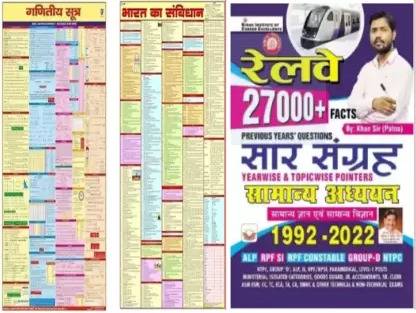बेस्ट बुक खान सर यूज़ फुल फॉर रेलवे एग्ज़ाम किरण पब्लिकेशन खान सर रेलवे 27000 सामान्य अध्यन ( वॉल चार्ट पेपर गणित सूत्र एंड संबिधन )