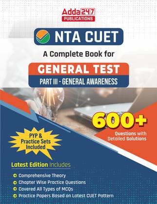 CUET UG 2025 General Test General Awareness Book With Previous Year Papers
