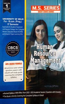 MS Series Delhi University B Com Prog 3rd Year Human Resource Management (HRM) Semester 5 Previous Year Question Papers With Solution Based On CBCS - (SOL & Regular & NCWEB