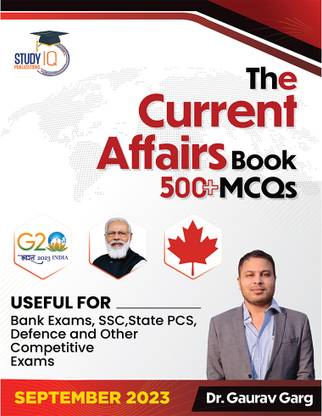500+ MCQ's Current Affairs Book September 2023 By Dr. Gaurav Garg (English Edition)