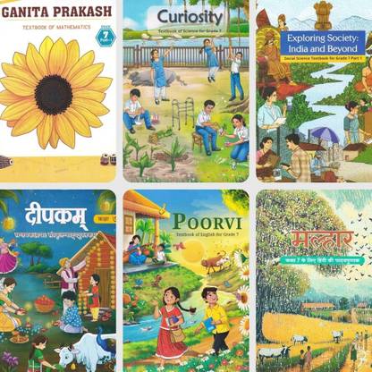 Original NCERT | Class 7 | Complete Set Of 6 Textbooks – Maths, Science, Social Science, English, Hindi & Sanskrit (2025–26 Edition)