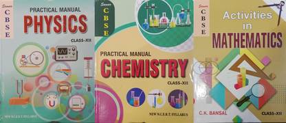 SAMAR CBSE PRACTICAL MANUAL PHYSICS + CHEMISTRY+ Mathematics FOR CLASS 12 (COMBO SET OF 3 BOOKS )