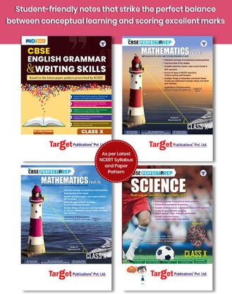 Class 10 CBSE Maths (Vol 1 & 2) , Science And English Grammar Notes | HOTS, NCERT Exemplar, Textual And Intext Questions With Solutions | Chapterwise Previous Years Solved Questions And Grammar Exercises | Based On New Paper Pattern | 4 Books