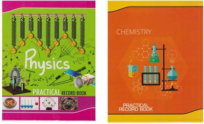 Book Birds Physics And Chemistry Practical Record Books, Hard Cover,1 Side Ruled & 1 Side Plain (Pack Of 2)