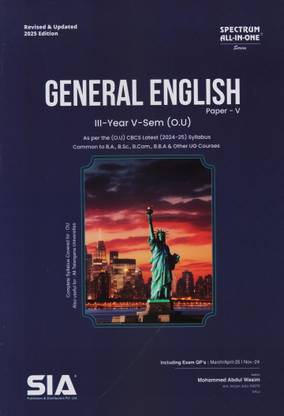 General English III-Year V-Sem | Common To B.A., B.Sc., B.Com., B.B.A., & Other UG Courses | As Per The O.U (CBCS) Latest 2024-25 Syllabus | Revised & Updated 2025 Edition
