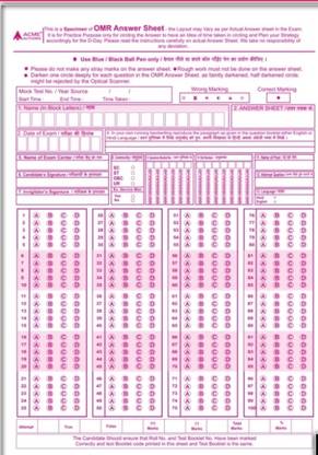 Omr Sheet