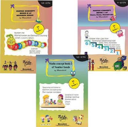 Ukg मैथ बुक सेट Cbse / Icse | एक्टिविटी बुक्स ऑफ नंबर सेंस| बुक ऑफ वन्स टेन्स हंड्रेड्स | बुक ऑफ नंबर बॉन्ड्स बाय मैथस्निंजास बुकलैंड (पैक ऑफ 3)
