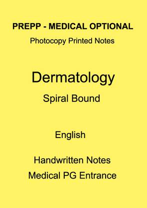 Prepp Dermatology Meidcal Handwritten Photocopy Printed Notes Neet PG Entrance
