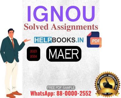 IGNOU Master's Degree Programme Latest IGNOU Solved Assignment 2023-2024 For December IGNOU EXAM : MAER Solved Assignments For MASTER OF ARTS ENTREPRENEURSHIP