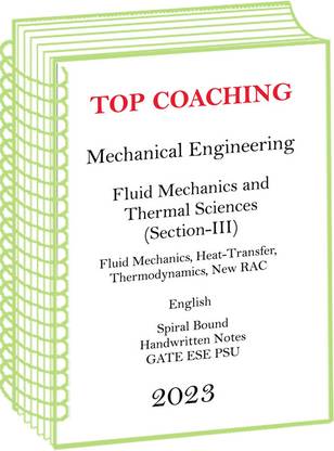 Section-III Fluid Mechanics And Thermal Sciences Mechanical Engineering Handwritten Notes For ESE Gate