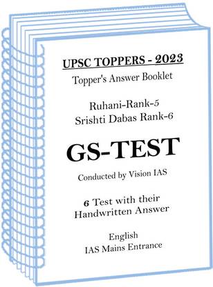 Vision IAS 2023 UPSC Toppers Ruhani And Srishti Dabas 6 GS Handwritten Copy In English For Mains 2024