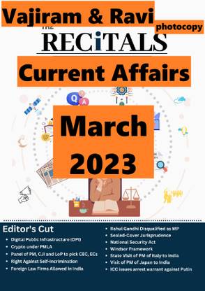 Vajiram & Ravi Monthly Current Affairs March 2023 (Photocopy)