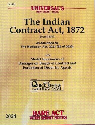 Universal ‘s The Indian Contract Act ,1872 ( Bare Act With Short Notes) 2024