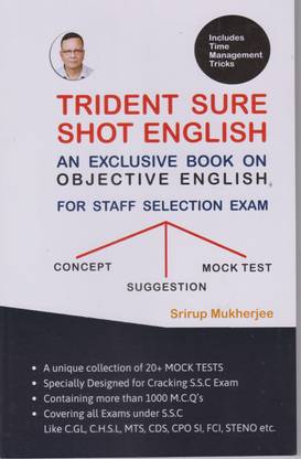 Trident Sure Shot English An Exclusive Book On Objective English For Staff Selection Exam
