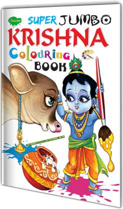 Super Jumbo Krishna Colouring Book By Sawan