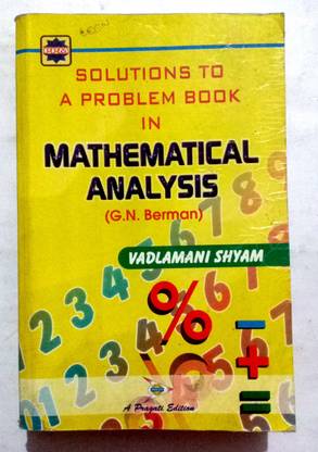 Solutions To A Problem Book In Mathematical Analysis (Old Used Book)