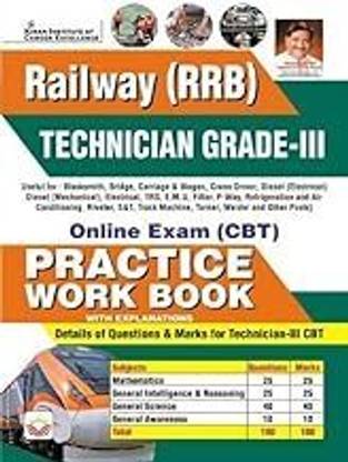 Kiran Railway Technician Grade 3 Practice Work Book Based On Latest 2024 Pattern And Syllabus (English Medium)